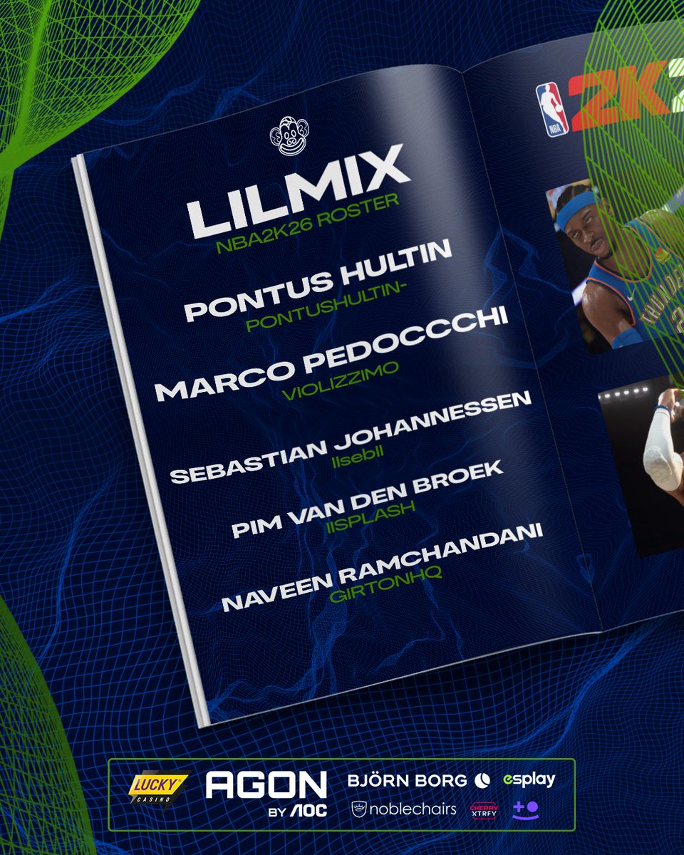 🏀LILMIX NBA 2K26 PRESENTS 🏀

We’re ready to hit the courts in NBA2K26 with our full LILMIX roster 🔥

Pontus Hultin – <a href="/pontuzhultin/">pontushultin-</a> 
Marco Pedocchhi – <a href="/Violizzimo/">Vio</a> 
Sebastian Johannessen – <a href="/IIsebll/">seb</a> 
Pim van den Broek – <a href="/OGCsplash/">LIsplash</a> 
Naveen Ramchandani – <a href="/girtonhq/">girtonhq</a> 

The grind