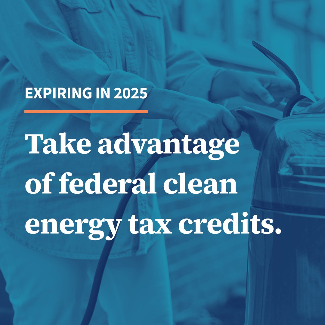 Thinking about getting an EV, switching to electric appliances, or weatherizing your home?  Federal tax credits can help lower the cost of these energy-saving upgrades, but they’re expiring this year. See what’s ending and how to qualify: 
bit.ly/4oXRxgu