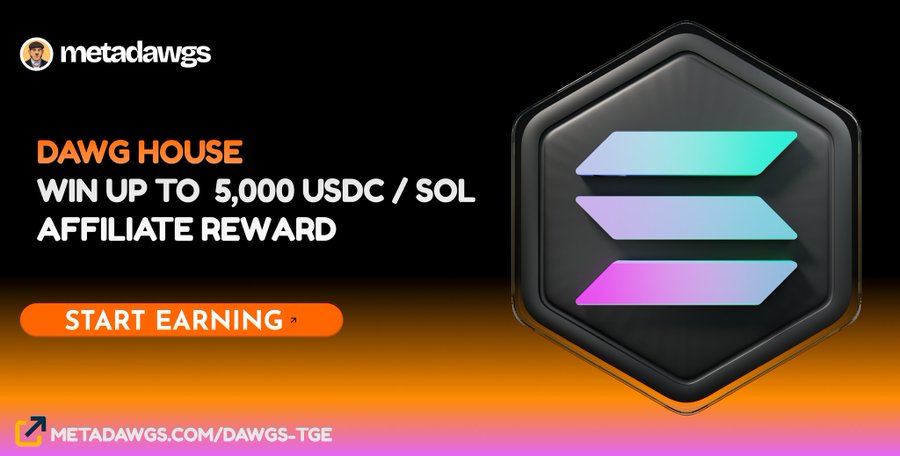 𝗦𝘁𝗼𝗽 𝘀𝗰𝗿𝗼𝗹𝗹𝗶𝗻𝗴‼️

Want paid Solana for telling friends about an explosive presale opportunity? 👀

Well...
MetaDawgs presale is live fam and a total of 37+ $SOL has been raised so far.

Listing 𝗦𝗲𝗽𝘁 𝟳𝘁𝗵 BTW.

If you like creators and money, read on. 🐶🧵