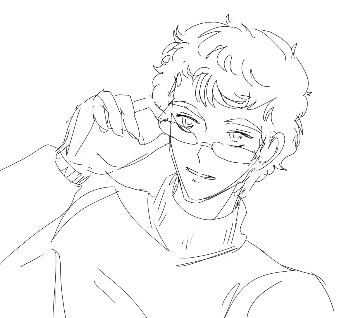 had the impulse to draw sieg with glasses before a work meeting idk