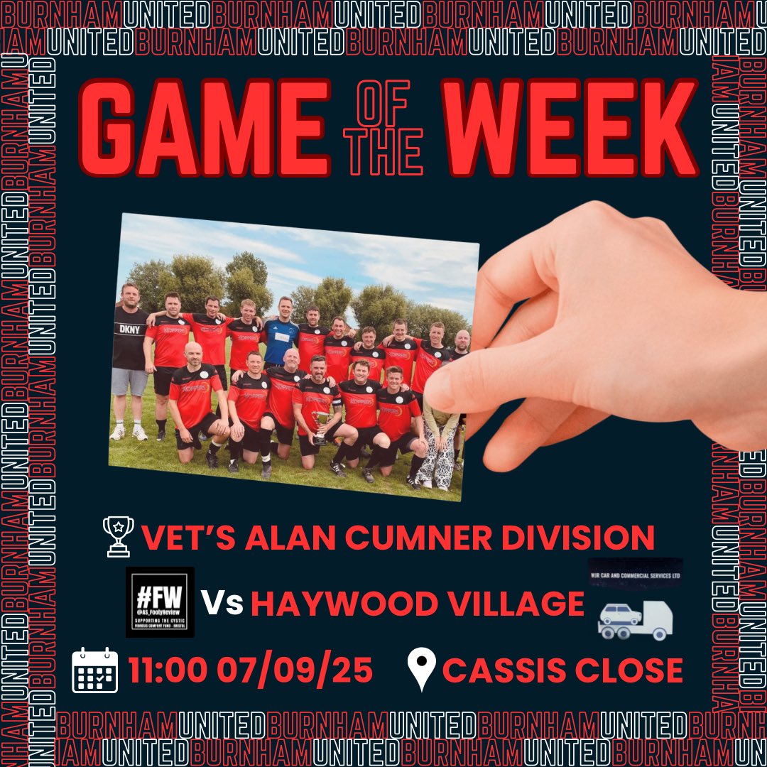 GOTW: This week’s featured match sees the return of our Vets team 🌟

Invincible league winners last time around, can they continue their dominance? 

It’s a Sunday 11:00 KO, followed by our U’18s making their league return at 14:00 ⚽️

#Seasiders | #FW | WJRltd.com