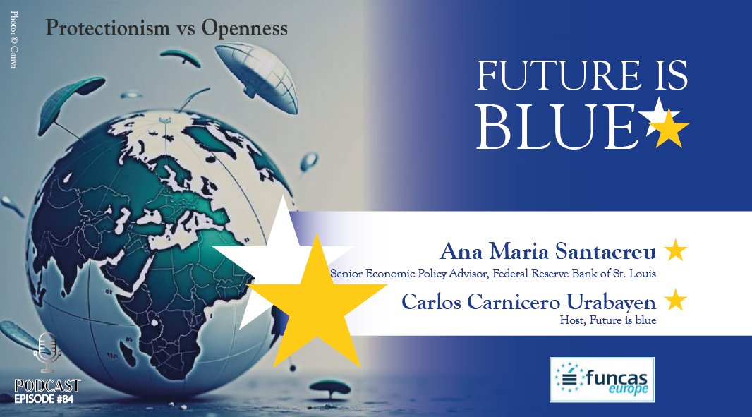 Very glad to join the latest Future is Blue episode, with <a href="/CC_Urabayen/">Carlos Carnicero Urabayen</a> and <a href="/gonsima_/">Miguel Ángel González-Simón</a>  to discuss how Europe can navigate between openness and rising protectionism, and what this means for resilience. 🎧 funcas.es/articulos/euro…