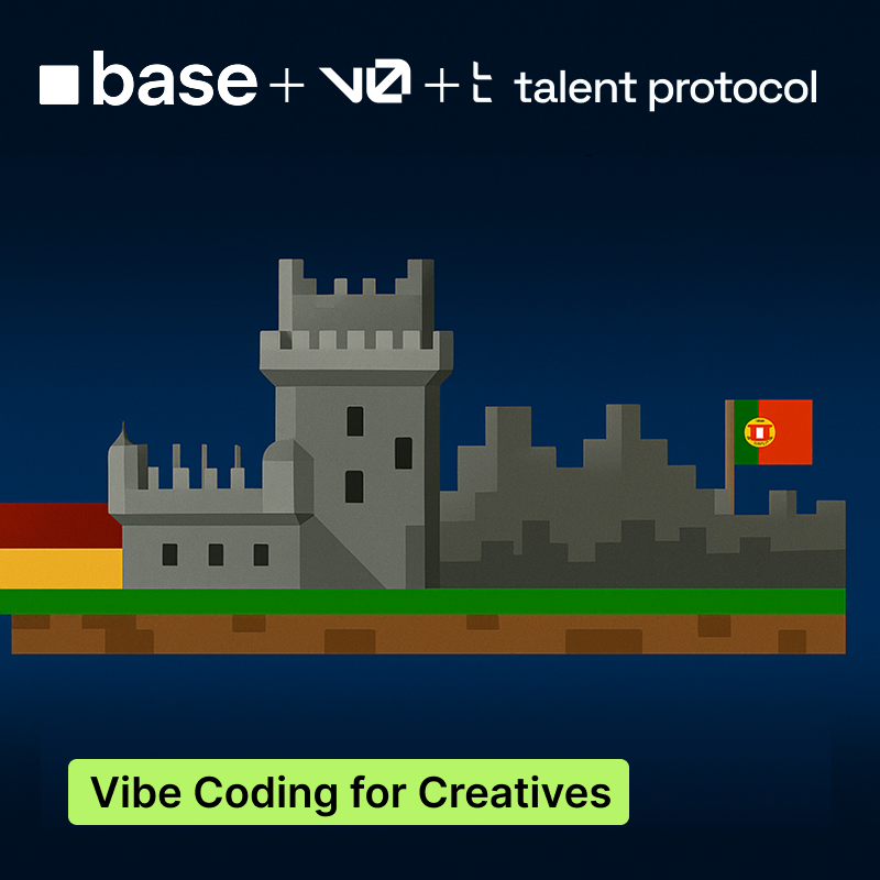 Join us tomorrow for an IRL vibe coding session with <a href="/base/">Base</a> &amp; <a href="/v0/">v0</a>.

No coding skills needed. Just bring your laptop and an idea.

Our mentors <a href="/0xyoussea/">Youssef</a>, <a href="/limone_eth/">limone.eth 🍋 (on farcaster)</a>, <a href="/0xmacedo/">macedo.eth</a>, <a href="/simao_etc/">Simão</a>, <a href="/tolgadizmen/">Tolga Dizmen</a>, <a href="/filipeappereira/">Filipe Pereira</a>, Nuno and <a href="/hugocsousa/">Hugo de Sousa</a> will help you turn it into a real mini