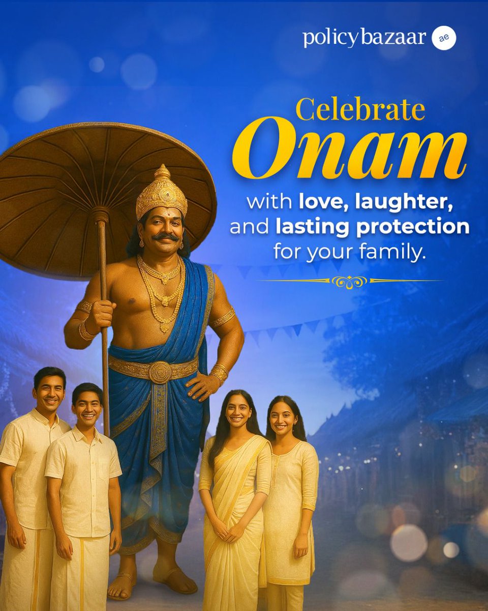 PolicybazaarUAE's tweet image. Onam is all about joy, togetherness, and making memories. 🌸💛 

Compare the right insurance plans on Policybazaar.ae and make this festival truly worry-free!

#PolicybazaarUAE #Onam #Onam2025 #OnamCelebration #OnamFestival #OnamVibes #FestiveSeason