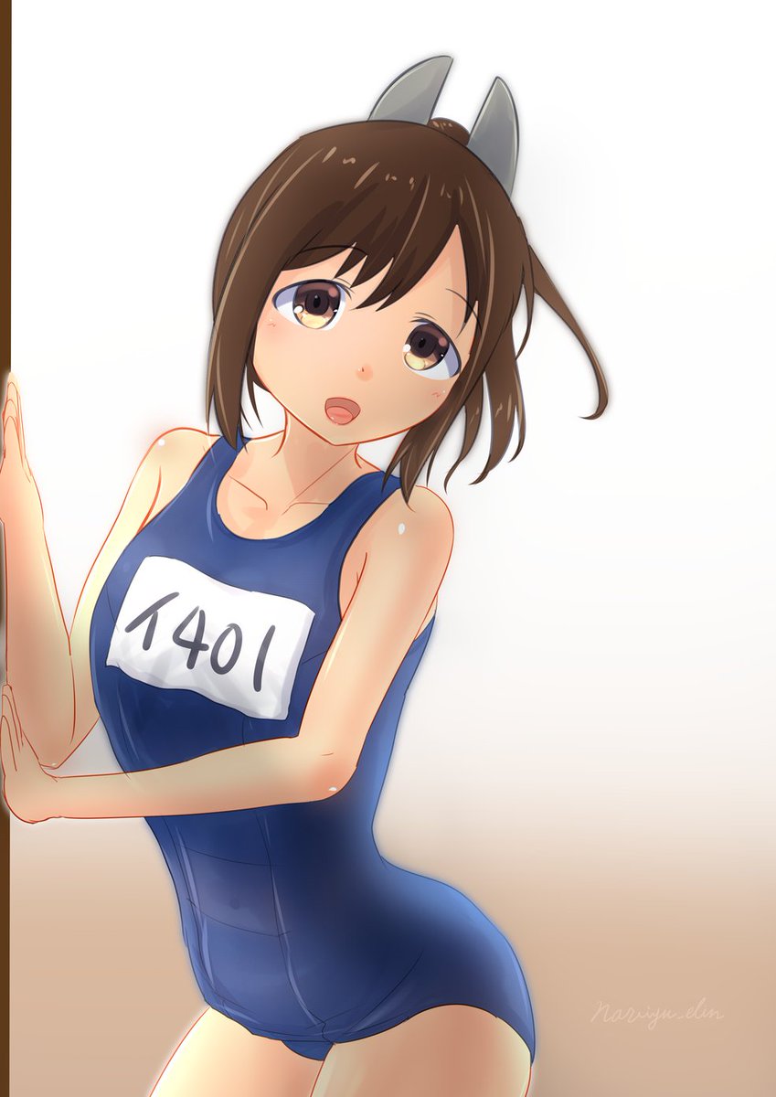 伊401(艦これ) 「出待ちのしおい。 #艦これ版深夜の真剣お絵描き60分一本勝負 #艦これ版真剣お絵」|naviyu_elin@電子体のイラスト