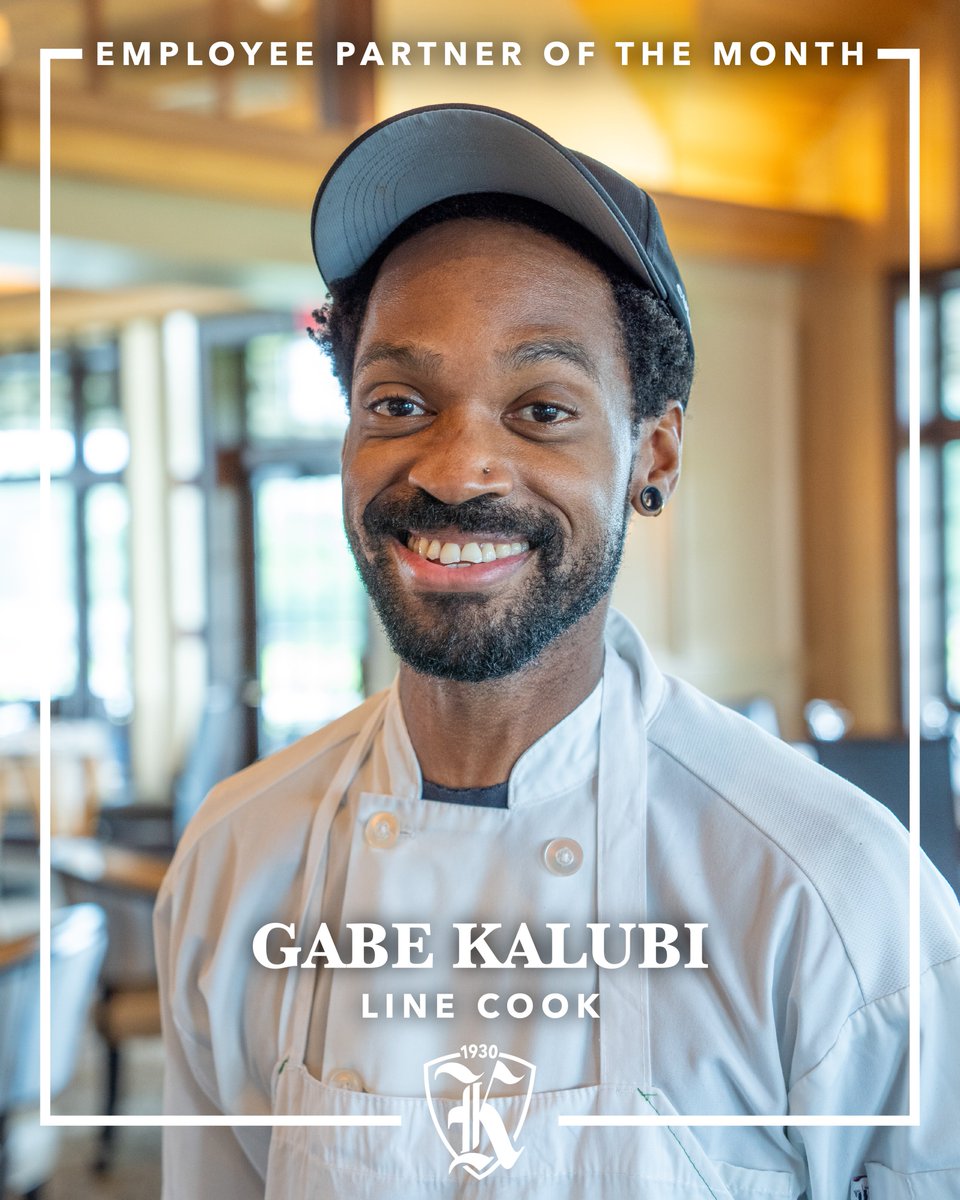 Congrats to Line Cook Mulamba “Gabe” Kalubi, our September Employee Partner of the Month! Gabe shines on the pantry station at lunch, always delivering top service to Members &amp; Associates.