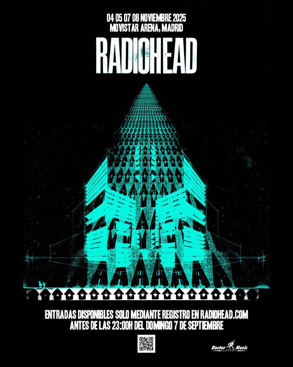 ¡ <a href="/radiohead/">Radiohead</a> dará 4 conciertos en Madrid este 2025! Serán los días 4, 5, 7 y 8 de noviembre en el Movistar Arena.

📲 El acceso a la venta de entradas será sólo mediante registro en radiohead.com.

📣 Registro abierto del 5 de septiembre (11h) al 7 de septiembre (23h).