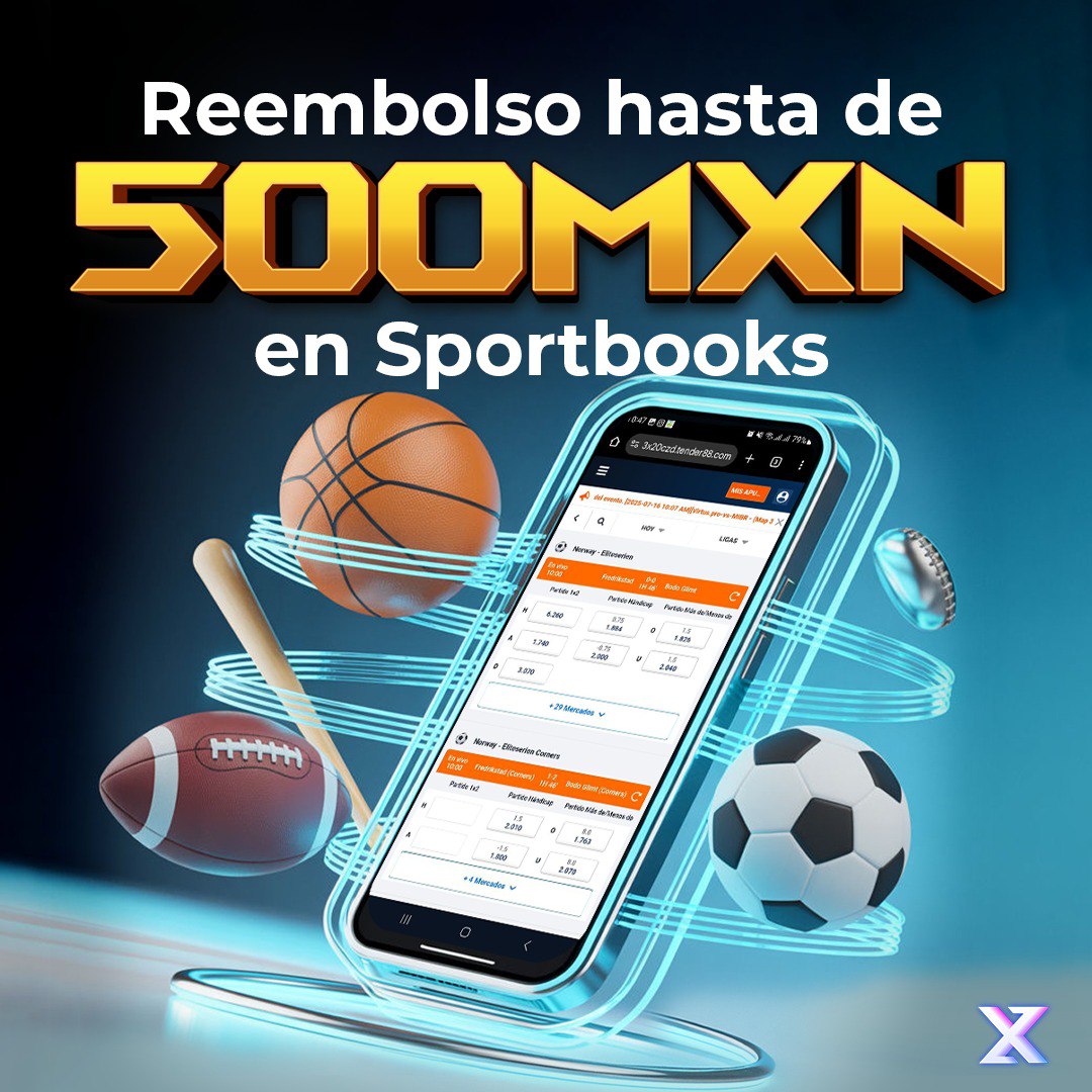 🏆 𝗔𝘁𝗲𝗻𝗰𝗶ó𝗻 𝗮𝗺𝗮𝗻𝘁𝗲𝘀 𝗱𝗲 𝗹𝗼𝘀 𝗱𝗲𝗽𝗼𝗿𝘁𝗲𝘀: ¡𝗲𝘀𝘁𝗮 𝗽𝗿𝗼𝗺𝗼 𝗲𝘀 𝗽𝗮𝗿𝗮 𝘂𝘀𝘁𝗲𝗱𝗲𝘀! 🏆

Disfruta de nuestro reembolso deportivo de hasta $𝟱𝟬𝟬 𝗠𝗫𝗡. Si las cosas no salen como esperabas, ¡𝙩𝙞𝙚𝙣𝙚𝙨 𝙪𝙣𝙖 𝙨𝙚𝙜𝙪𝙣𝙙𝙖