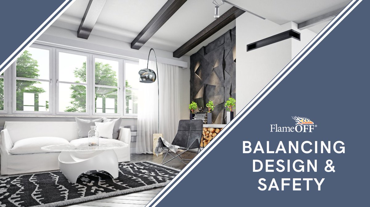 FlameOFFUS's tweet photo. Balancing safety &amp; design shouldn’t mean compromise.
 FR Clear keeps wood’s natural look while meeting strict fire standards.
Fire Barrier Paint gives steel its ratings without cladding — preserving clean lines.
Safety meets style.
FlameOFF coatings.
#FireProtection https://t.co/hNRbPMOwJg