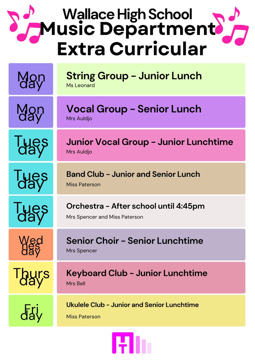 Creative Industries (@whs_creative) on Twitter photo Updated schedule for our Extra Curricular Clubs. Lots going on, come and get involved. It has been great to see so many young people join in. Orchestra has learnt two pieces in two weeks very impressed! Updated schedule for our Extra Curricular Clubs. Lots going on, come and get involved. It has been great to see so many young people join in. Orchestra has learnt two pieces in two weeks very impressed!