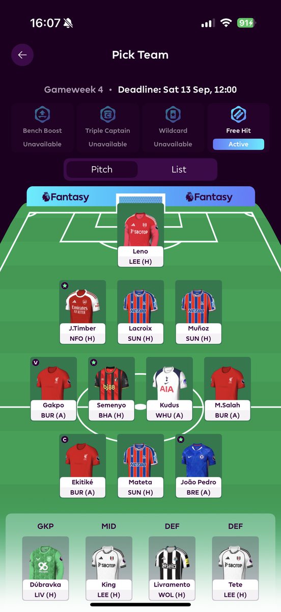 Klapciong's tweet photo. @FPLGOAT7 FH4 https://t.co/0U0948Me8f