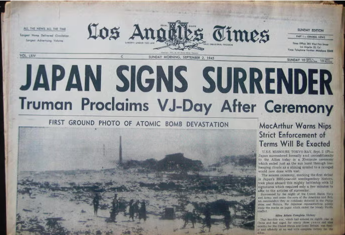 Japan Surrenders, Sept. 2, 1945