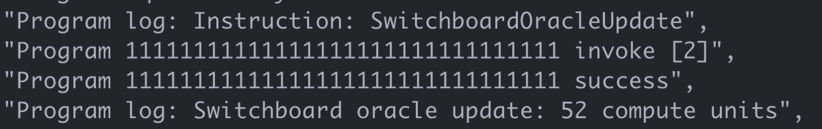 Switchboard Oracle Update Log Showing 52 Compute Units