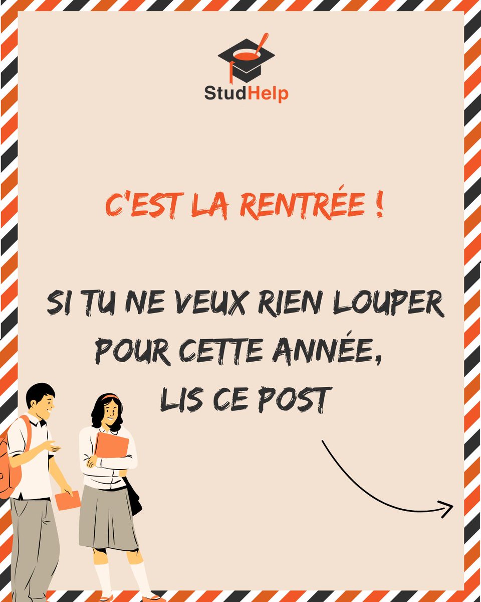StudHelp_'s tweet image. C’est la rentrée ! 💫
Nouvelle année = réinscription ✅
Étudiant·e ou donateur·rice, ne ratez pas cette étape pour profiter de nos services ou soutenir les étudiant·e·s 🫶
📌 Guide spécial rentrée ➡️ studhelp.fr/studaide

Belle année à toutes et à tous ! 🧡