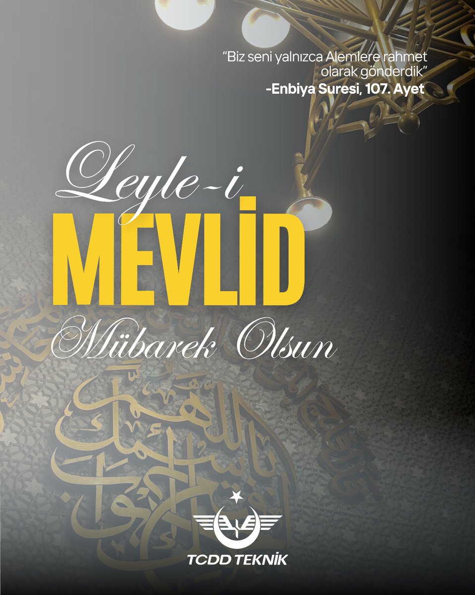 Mevlid Kandili’nin, milletimiz ve tüm insanlık için hayırlara vesile olmasını diliyoruz. 🌙