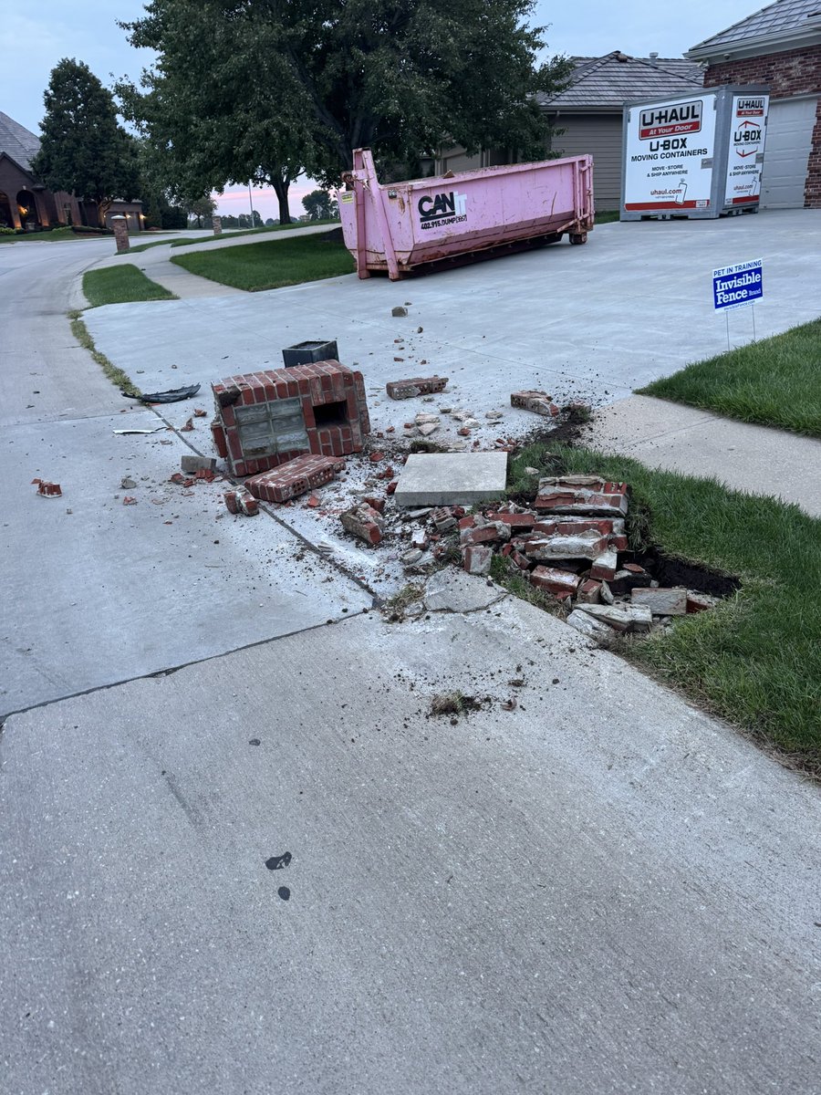 KP_Omaha's tweet image. Good morning. My daughter bulldozed a mailbox on the way to school and I have the dog at the vet because he can’t poop. It’s barely 9 AM. My apologies to the homeowner, I’ll find a mason. When does college baseball season start again? Happy Wednesday.