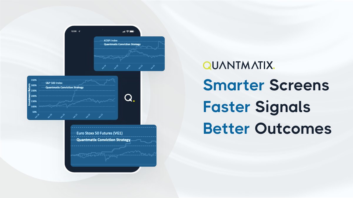 quantmatix's tweet image. Institutional-Grade Tools. Now in Your Hands.
✅ AI-powered signal screener

✅ Live risk-adjusted dashboards

✅ Q-Score timing algorithms

🔍 quantmatix.com/features

#AIInvesting #QuantSignals #WealthTech #Fintech #PortfolioTools