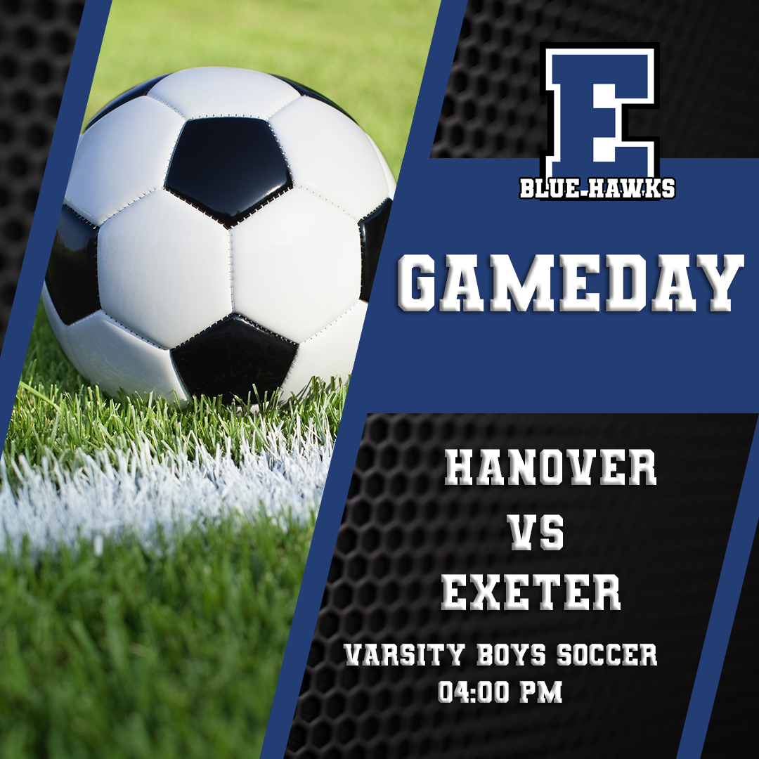 NHIAA Boys Soccer | Hanover at Exeter (D1) at 04:00 PM
Watch it Live on YouTube, youtube.com/@BlueHawkMedia…