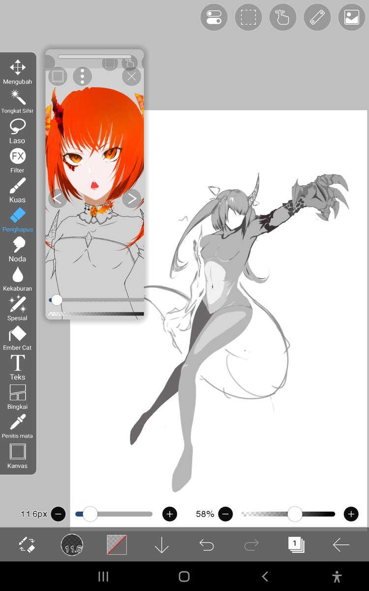 Solid_ConCreate's tweet photo. Trying to redraw my oc..irea. currently learn to draw using rendering techinque. https://t.co/OnFC4VpYE3