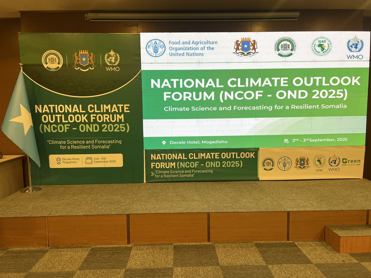 libanpv's tweet photo. Honored to take part in Somalia’s National Climate Outlook Forum (NCOF OND 2025) — aligning science, policy &amp; community insights for resilience.

#ClimateAction #Resilience #Somalia https://t.co/RL9MCDttWf
