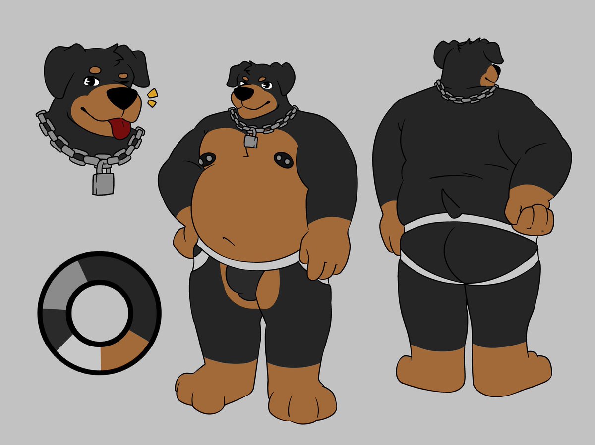 Got a great ref sheet from <a href="/shlugrr/">swagg</a> of my rottie!! Tysm!