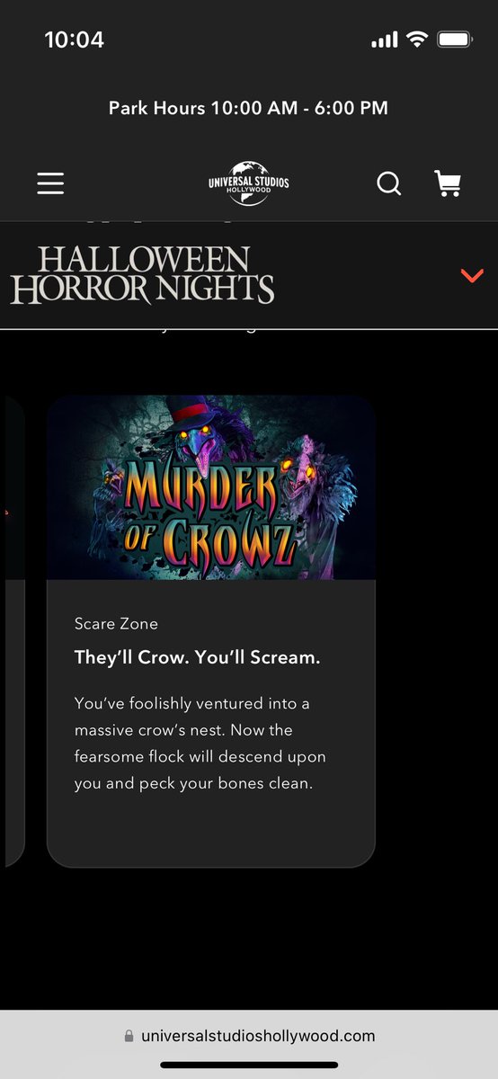 last night i was almost asleep and my bf was fully asleep when i shot up and said “what if horror nights doesnt have the crows??” so good news everyone, its still worth going this year