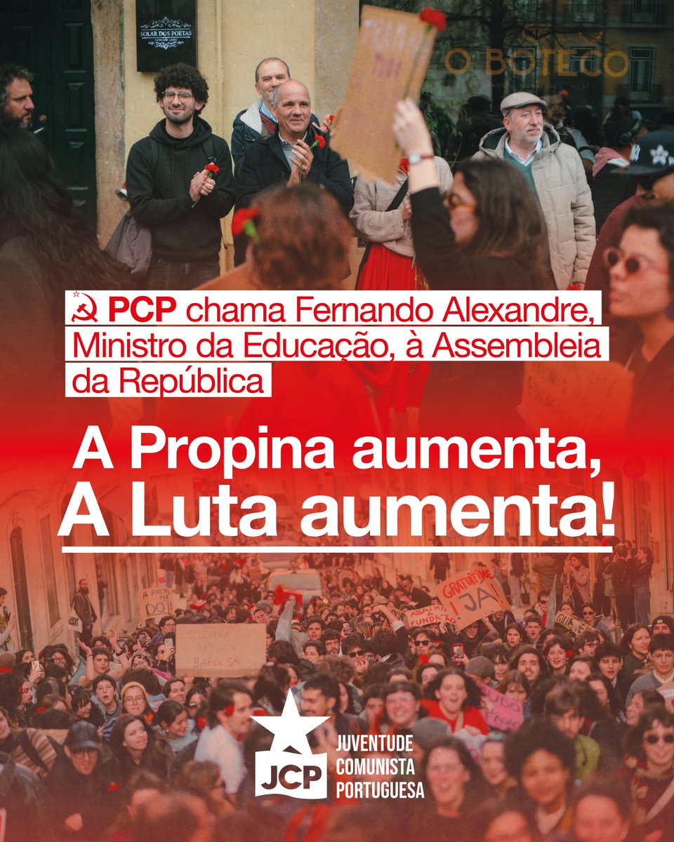 A propina aumenta, a luta aumenta!

Perante o anúncio do ministro Fernando Alexandre de aumento das propinas para o ano lectivo 2026/2027, o PCP requeriu a audição do ministro na AR.

Derrotámos o aumento da propina no passado, derrotaremos novamente!