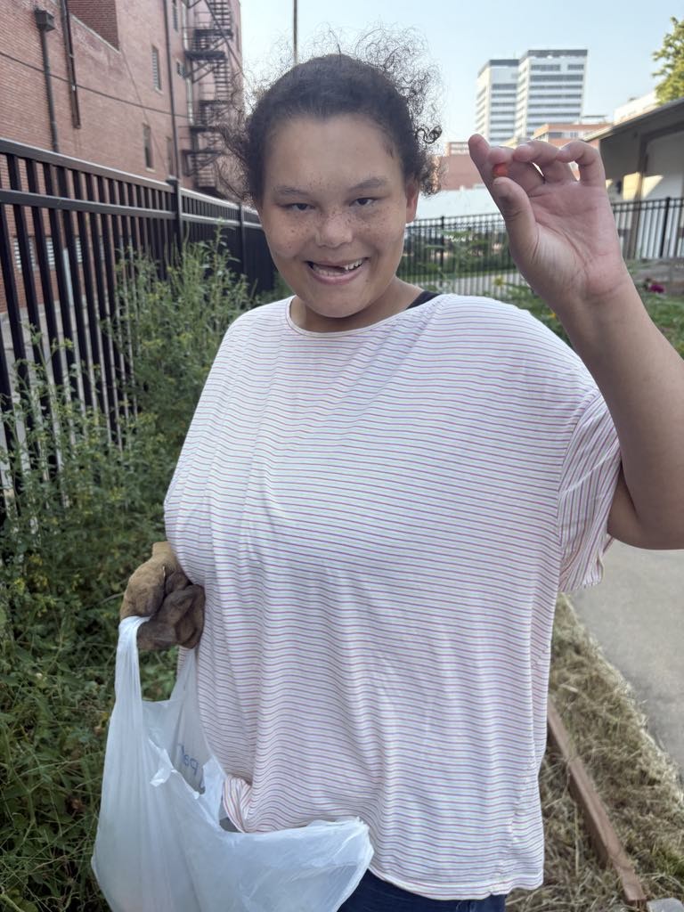 One of our favorite ways to give back to the community is to work at the <a href="/salvationarmyks/">The Salvation Army South Central Kansas</a>'s Urban Farm, pulling weeds and harvesting produce that goes to those in need of healthy food. It's fun to see what grows and to know we are a part of something important. 
#WeLoveWichita