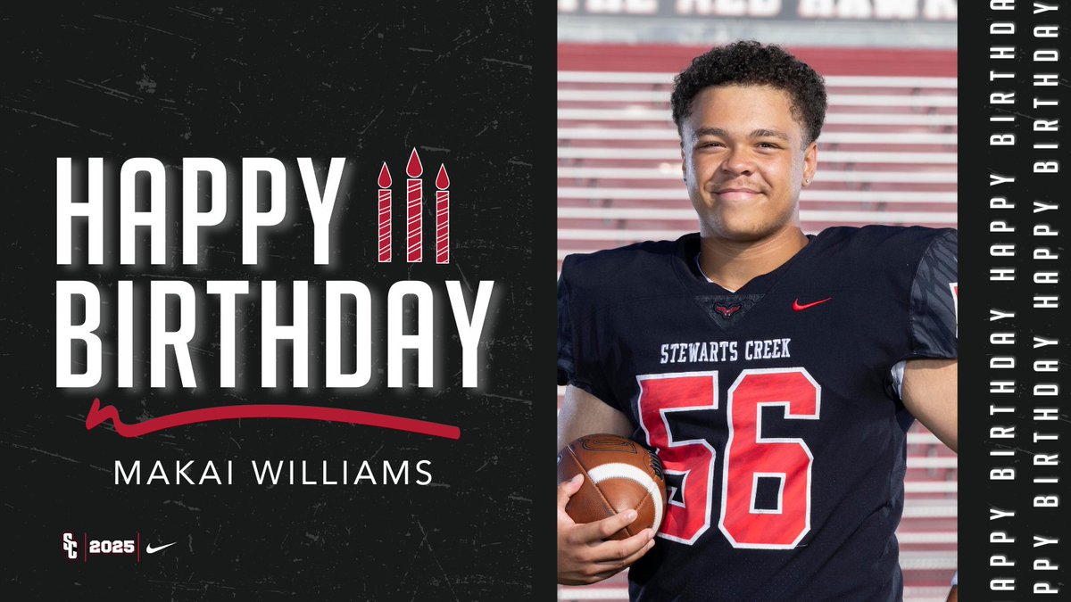 Wishing junior OL/DL, Makai Williams, happy birthday! Enjoy your day!!!