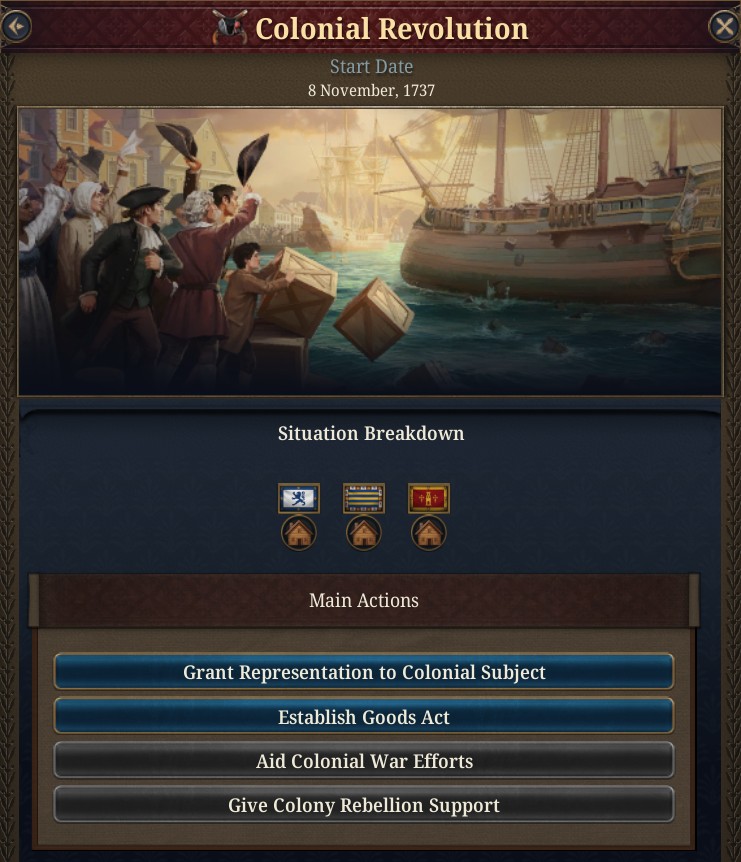 nekotei_m's tweet image. #EU5 #ProjectCaesar
開発日記 第79回はコロンブス交換と植民地革命について
forum.paradoxplaza.com/forum/develope…

◎シチュエーション「コロンブス交換」
（注：歴史用語としてのコロンブス交換は物だけでなく人や疫病、思想などの交換を幅広く含む概念だが、ゲームでは産物のみを扱うシチュエーションとなる）…