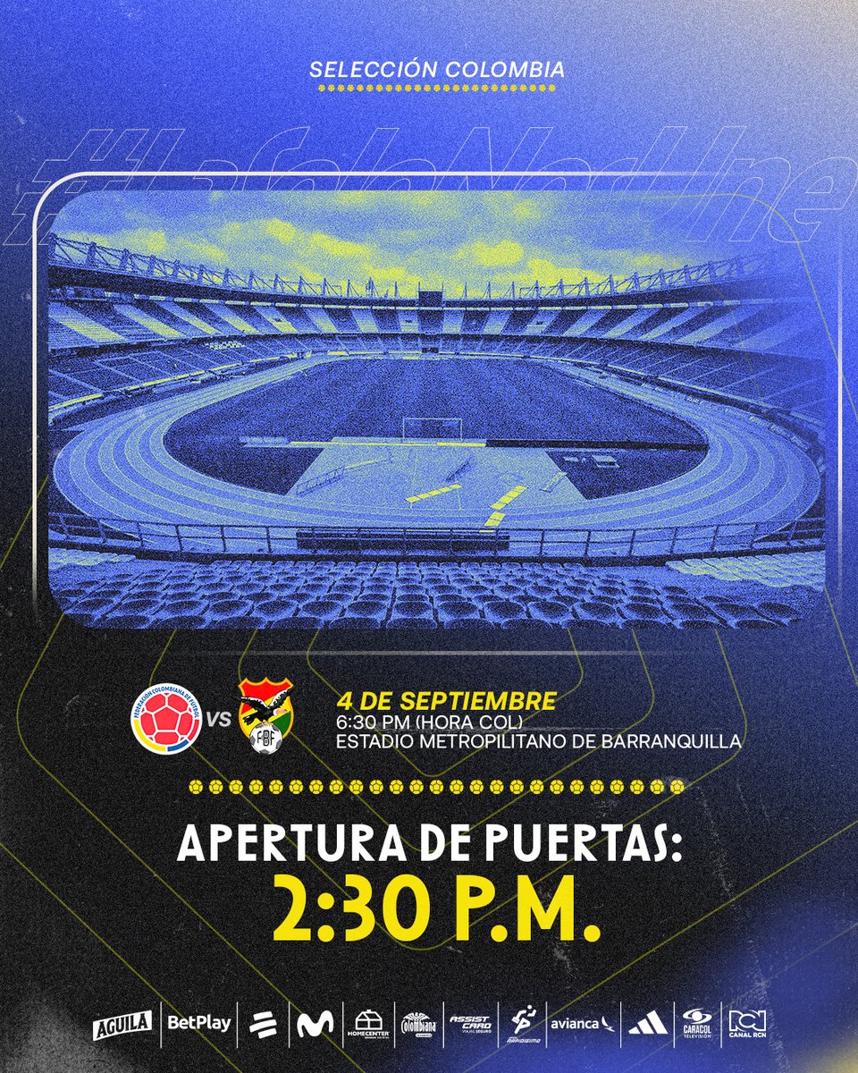 Tuboletaoficial's tweet photo. 🇨🇴El Metropolitano late con la energía de nuestra Selección Colombia en su partido contra Bolivia 🇧🇴. Revisa estas recomendaciones para disfrutar de esta gran fiesta del fútbol con respeto y alegría. ⚽🔥

🚫 Recordemos que expresiones discriminatorias - como cánticos (incluido el "poropopo" y cualquier otro similar), mensajes, gestos u ofensas - no tienen lugar en este escenario.

🎟️ Compra tus entradas en: https://t.co/IFYvbx5lSy