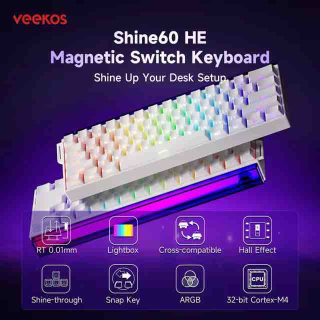 AKKO x Veekos Shine60 HE キーボード 【¥4,288】-アリエク特価アラート