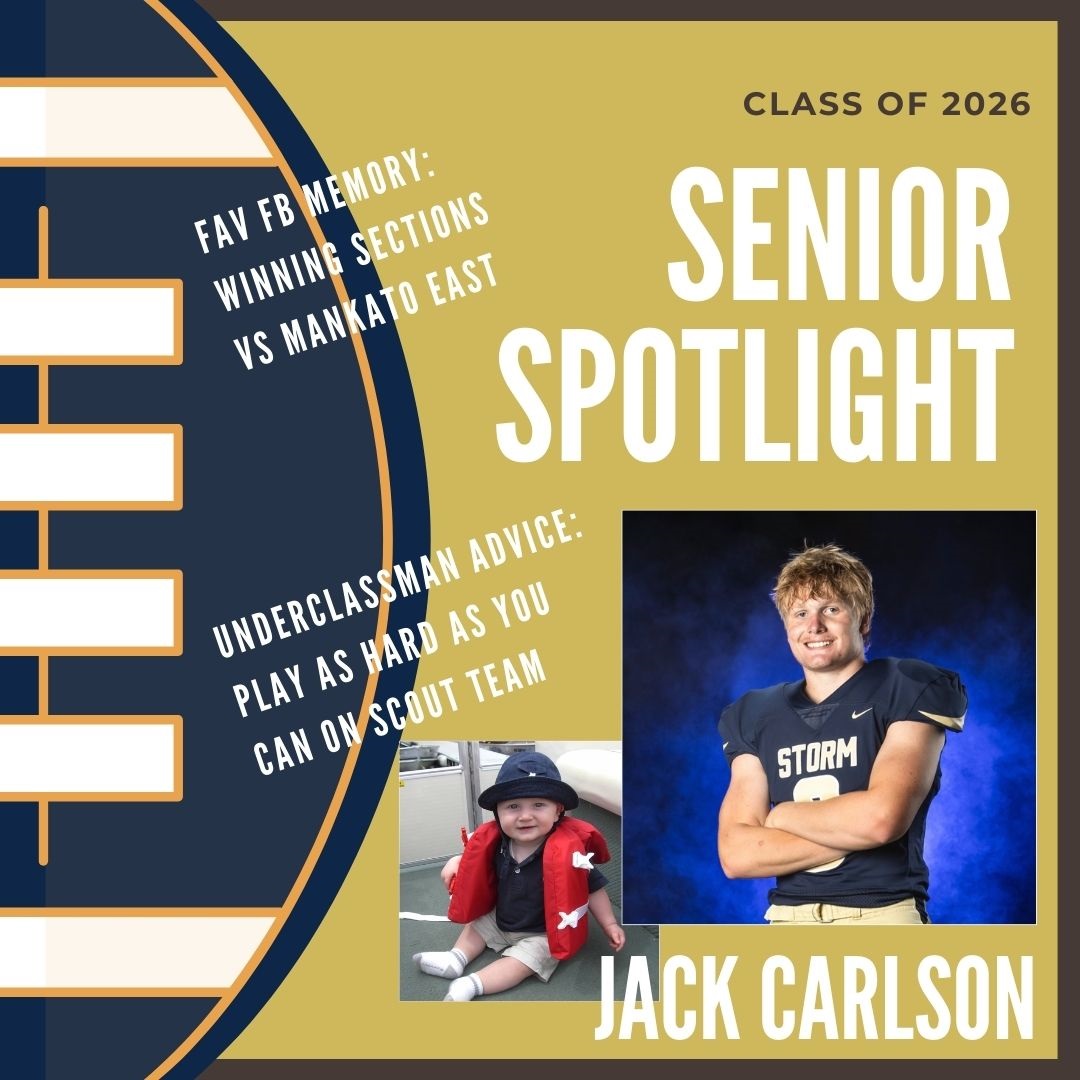 ChanStormGI's tweet photo. Storm Football Senior Spotlights This week we are highlighting our awesome seniors who give so much to Chan Football.  @chanstormfb 
#StormPride #Team17 #Classof2026 https://t.co/rzQjFgmoUp