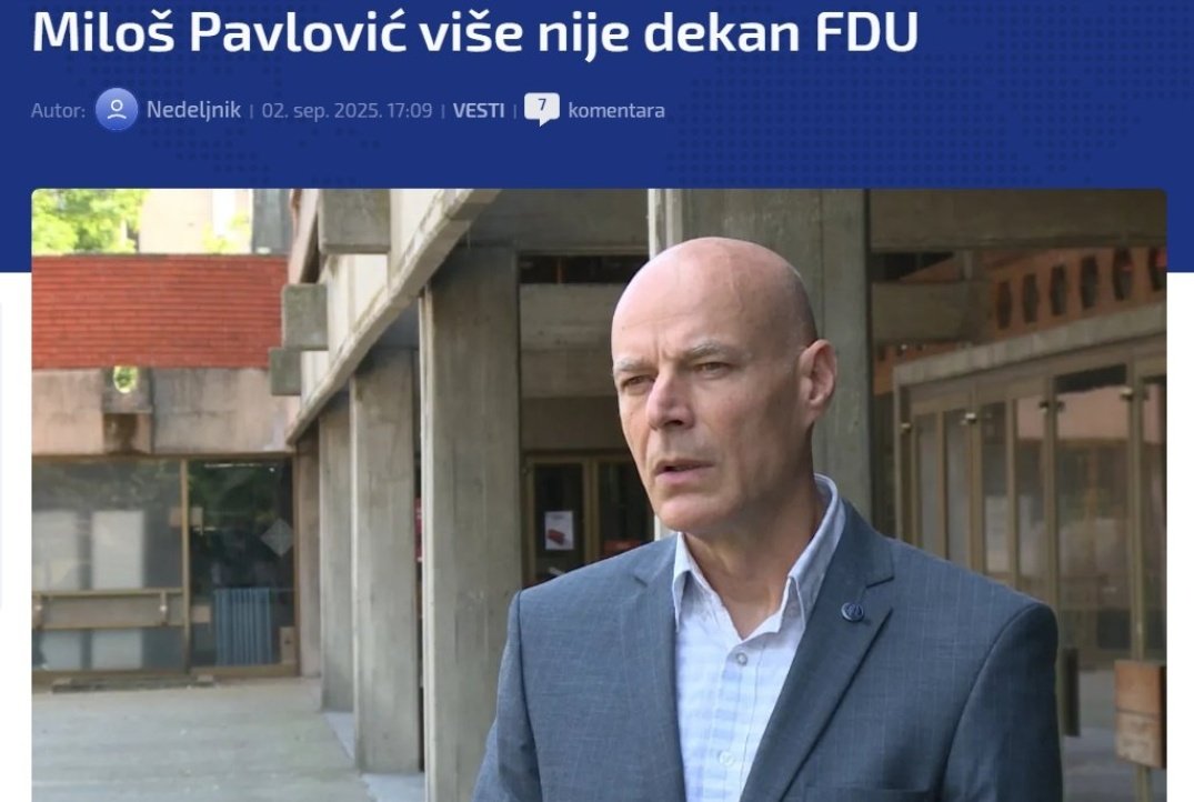 Dekanska mu drama završena..
Miloš kod Hrvata traži novu publiku. Ovde ga provalili 🤷‍♂️👋
Putuj igumane, ne pitaj za manastir..

#studenti #FDU #dekan #Srbija #hrvatska #caosvima #srbijaprotivblokada