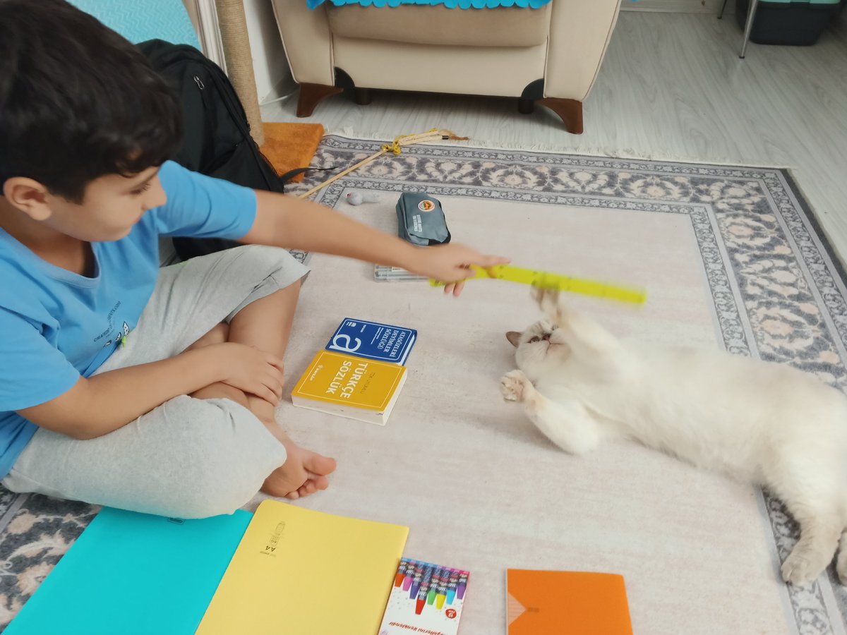 abişimle okula dönüşe hazırlanırkensileyin patosumu ölçmüçdüm