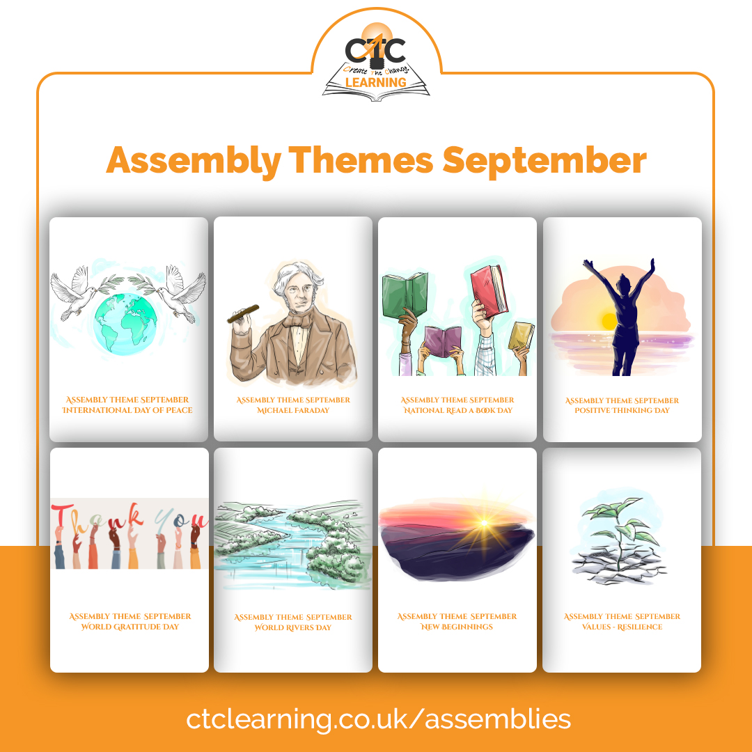 CTC_Learning's tweet image. Our September Assemblies are available now for Instant Download. Complete with script, slides and video links all for £7.99