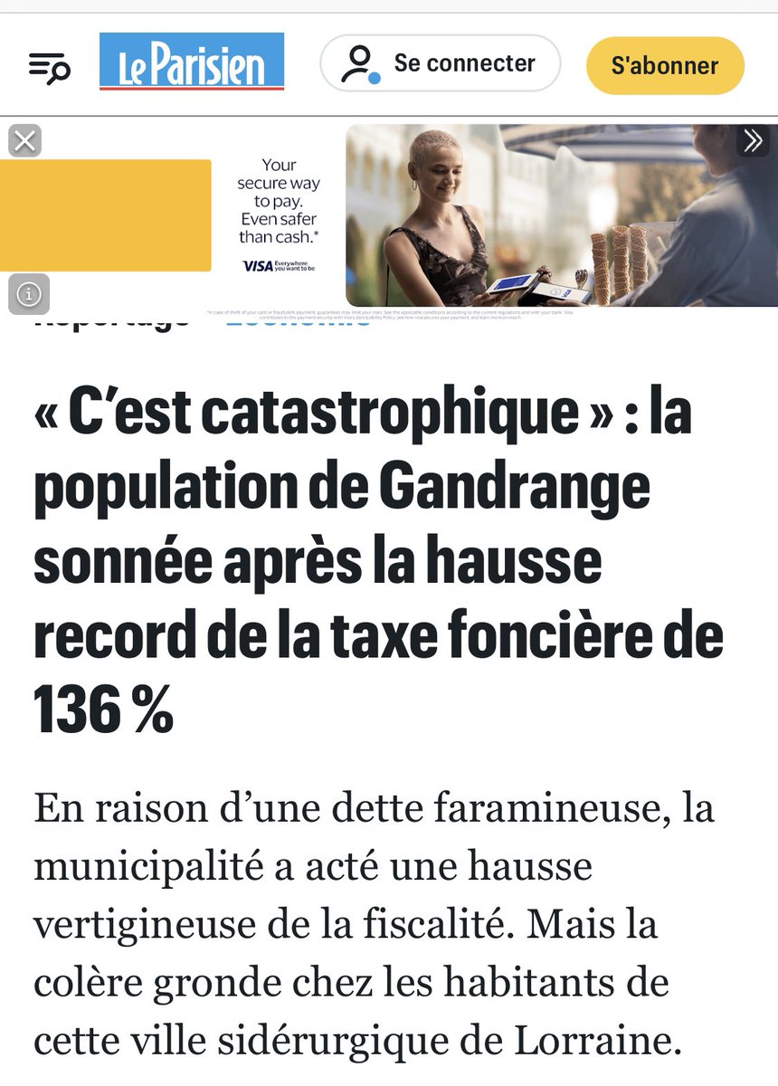 Le Maire socialiste de Gandrange (Moselle) a augmenté la taxe foncière de sa ville de 136% parce que comme il gère sa ville avec ses pieds, elle a une dette faramineuse.
Le socialisme c’est ça. 
Faire de la merde. Puis faire financer ses échecs par les autres.