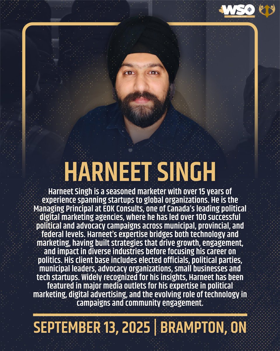 WorldSikhOrg's tweet image. Join us in Brampton, ON on Saturday September 13th!
We’re bringing the community together for an exciting networking event in Brampton, ON. Come connect with professionals, meet mentors from diverse fields, and build meaningful relationships that can help shape your journey.…