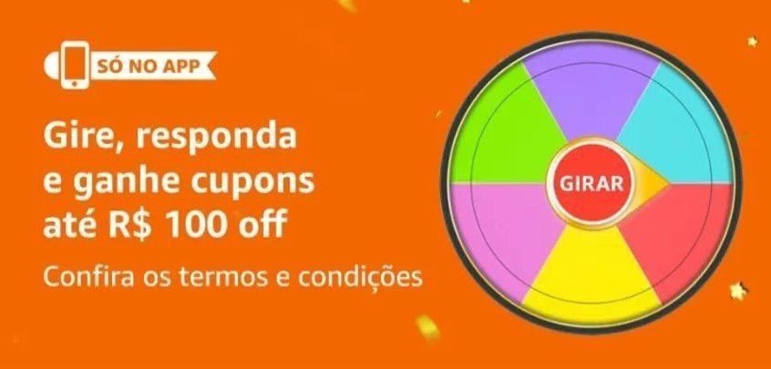 📚 A ROLETA DA AMAZON VOLTOU!

🎟 Ganhe cupom de até R$100 OFF

🔗 Participe: amzn.to/4p5PIOs

ℹ️ Abra o link no app e desça um pouco. Se a sua conta for elegível, o banner da roleta vai aparecer para você.