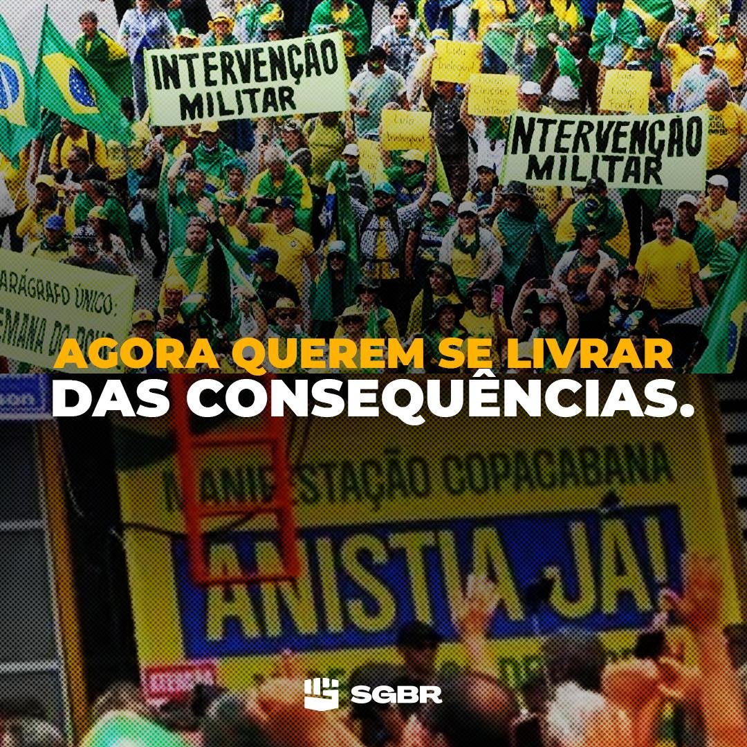 slpng_giants_pt's tweet image. 📢 Os mesmos deputados que presenciaram a invasão do Congresso agora querem aprovar um projeto para anistiar todos esses criminosos que atentaram contra a nossa democracia.

Chega de impunidade. Comentem: HUGO MOTTA SEM ANISTIA e GOLPE NUNCA MAIS!