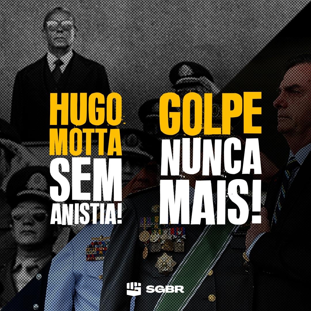 slpng_giants_pt's tweet image. 📢 Os mesmos deputados que presenciaram a invasão do Congresso agora querem aprovar um projeto para anistiar todos esses criminosos que atentaram contra a nossa democracia.

Chega de impunidade. Comentem: HUGO MOTTA SEM ANISTIA e GOLPE NUNCA MAIS!