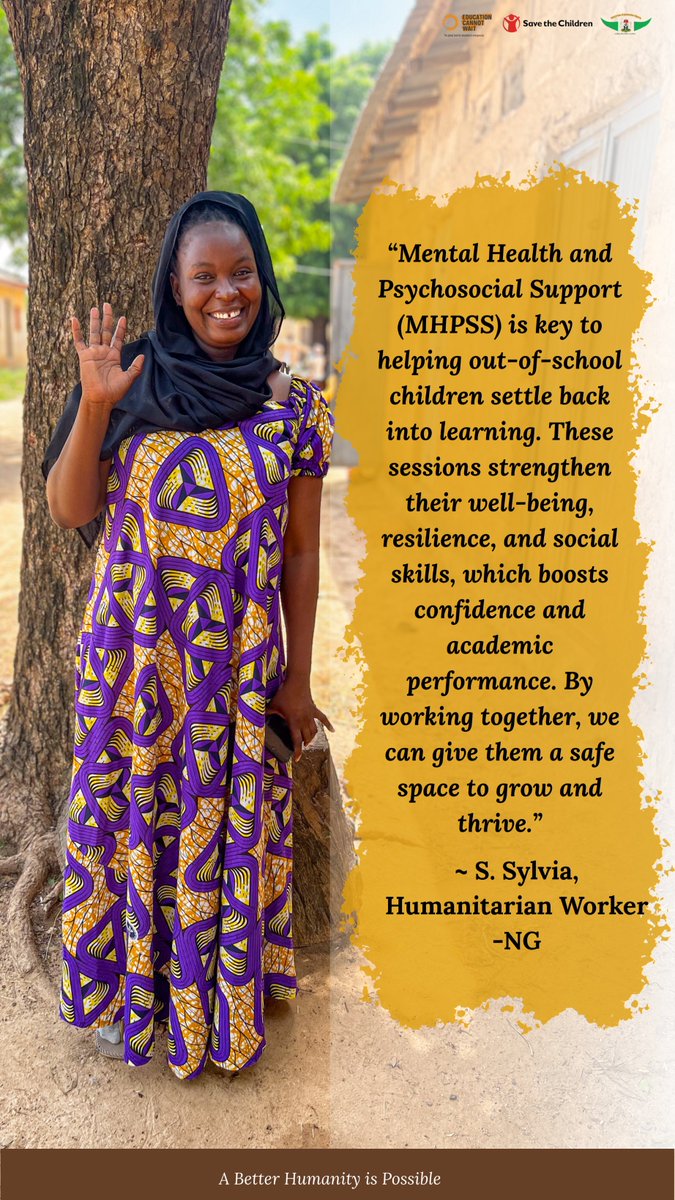 MHPSS empowers out-of-school children to return to learning with resilience &amp; confidence. Let’s build safe spaces for growth &amp; education.

#ChildProtection #EducationCannotWait #MentalHealthSupport #HumanitarianImpact #SaveTheChildren