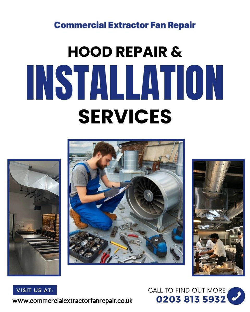extfanrepair's tweet image. Expert Hood Installation &amp;amp; Repair Solutions

We’re just a call away.0203 813 5932
commercialextractorfanrepair.co.uk

#FreshAirSolutions #ExtractorFanRepairs #CleanAirMatters