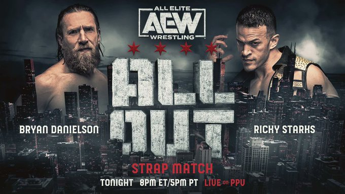 wrestle_hist's tweet photo. 9/3/2023  

Bryan Danielson defeated Ricky Starks by technical submission in a Strap Match at All Out from the United Center in Chicago, Illinois.  

#AEW #AllOut #BryanDanielson #DanielBryan #TheAmericanDragon #YES #RickyStarks #Absolute #StrapMatch https://t.co/zKSMT0QQvz