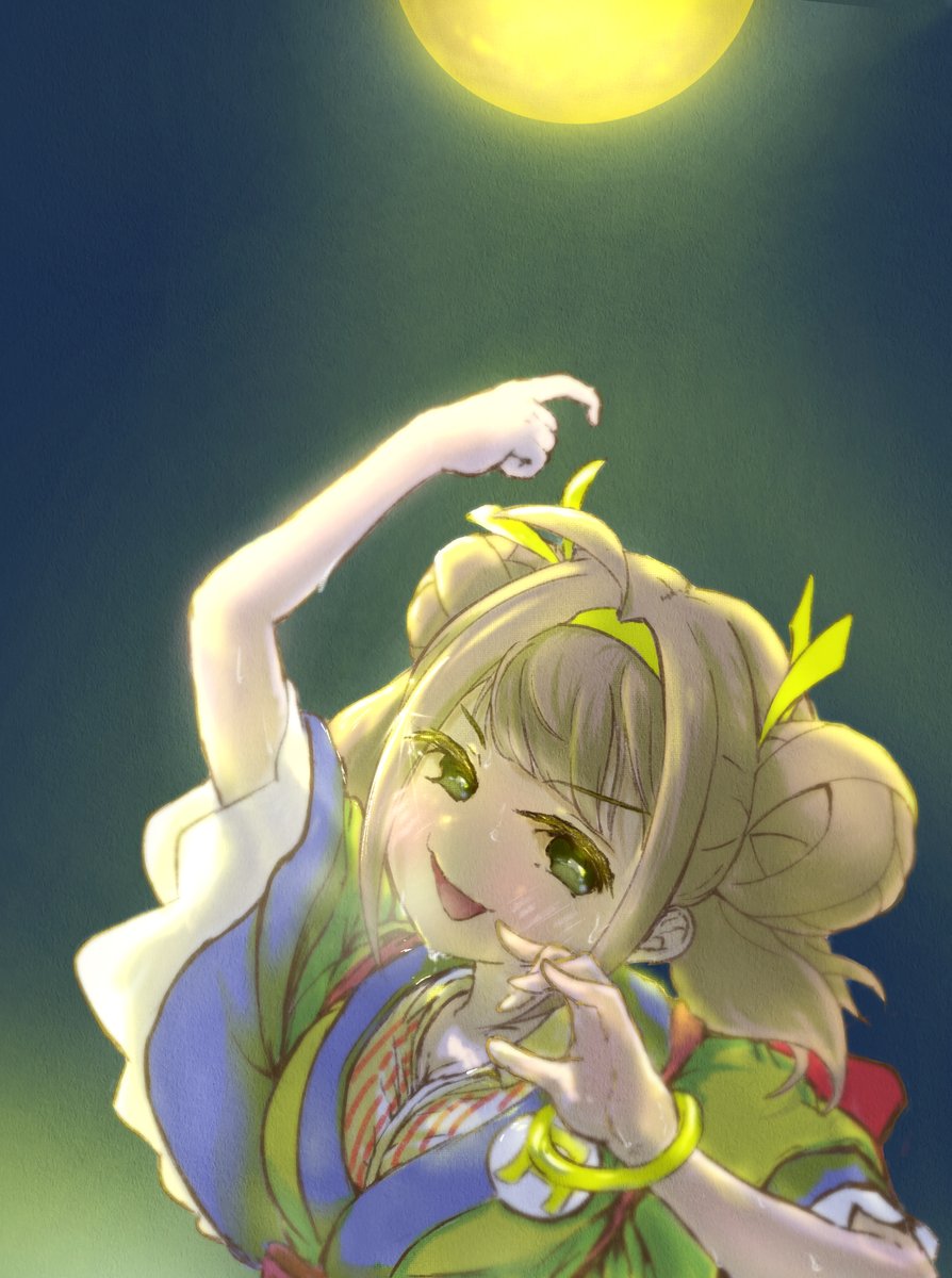 0:12～0:13に垣間見えるこのポーズ……この目……
可愛すぎんかよぉ……🍳

いの間にか描ちゃってて、いまこの顔→🌝よぉ……
#いまだけ月見食べ美