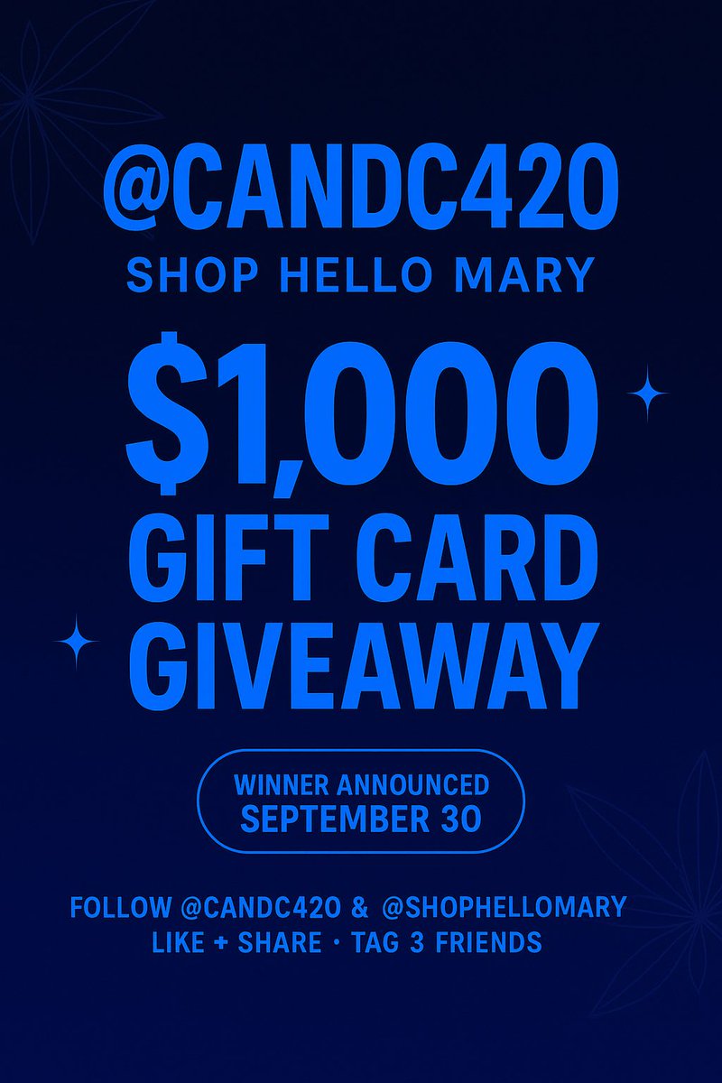 TJ (@candc420) on Twitter photo ππ BIRTHDAY GIVEAWAY ALERT! ππ
Iβm celebrating my birthday in a big way with @shophellomary π
Weβre giving one lucky winner a $1,000 Gift Card for the ultimate Hello Mary shopping spree! πβ¨
π₯ How to Enter:
1οΈβ£ Follow <a href="/CandC420/">TJ</a> + @shophellomary
2οΈβ£ Like this post β€οΈ
3οΈβ£ Tag ππ BIRTHDAY GIVEAWAY ALERT! ππ
Iβm celebrating my birthday in a big way with @shophellomary π
Weβre giving one lucky winner a $1,000 Gift Card for the ultimate Hello Mary shopping spree! πβ¨
π₯ How to Enter:
1οΈβ£ Follow <a href="/CandC420/">TJ</a> + @shophellomary
2οΈβ£ Like this post β€οΈ
3οΈβ£ Tag