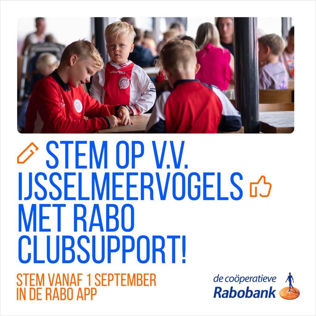 Rabo ClubSupport 2025: stem op ons!

ijsselmeervogels.nl/nieuws/algemee…
