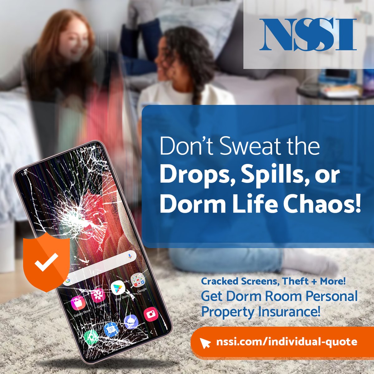 NSSI_Insurance's tweet image. College without your phone or laptop? Don’t risk it. Go to nssi.com/individual-quo… and get coverage for your college gear!
#backtocollege #studentprotection #collegeinsurance #collegelife