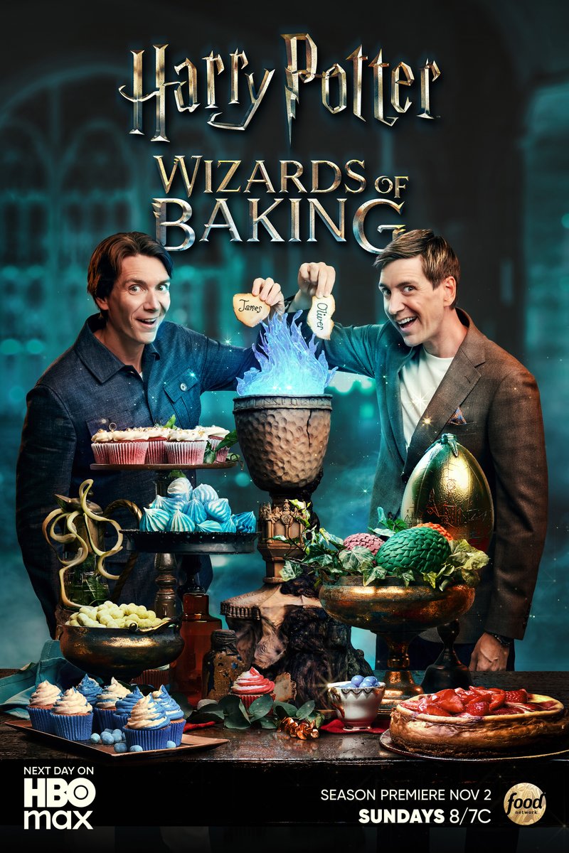 WW_Direct's tweet photo. HARRY POTTER: Wizards of Baking - Chapter 2 is premiering November 2 on Food Network and the next day on HBO Max 🧁

Featuring special guests Warwick Davis (Flitwick), Afshan Azad (Padma Patil) and Devon Murray (Seamus Finnigan) https://t.co/hUE6ip3g16