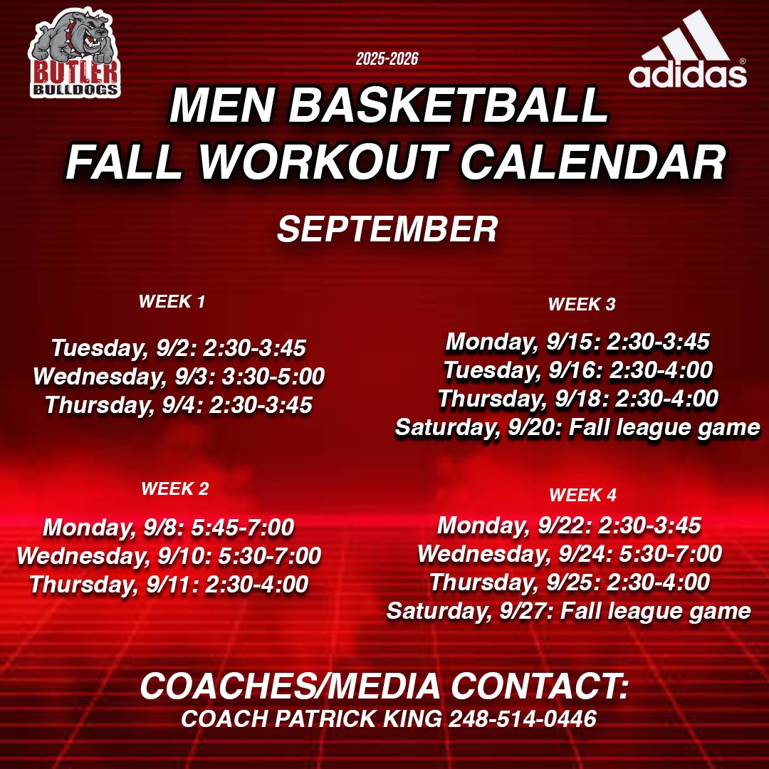 Terrance Badio (@terrancebad5) on Twitter photo Fall workout Schedule‼️ Fall workout Schedule‼️